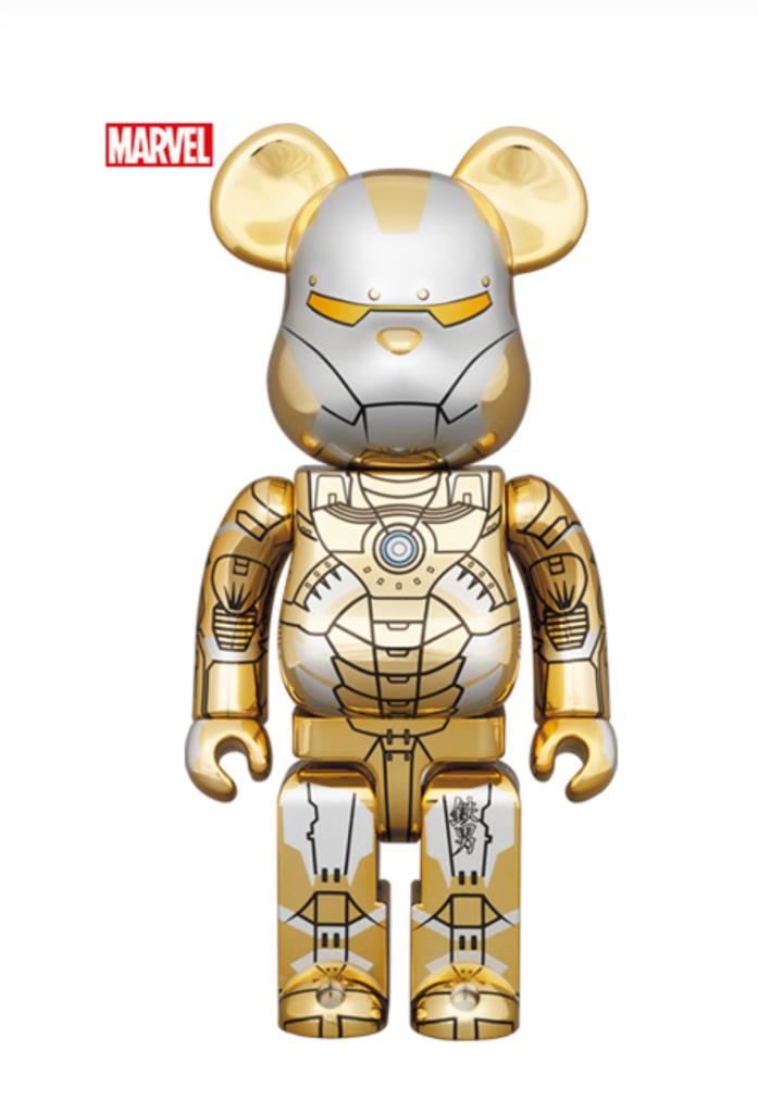 100% & 400% Be@rbrick Sorayama Ironman Reverse