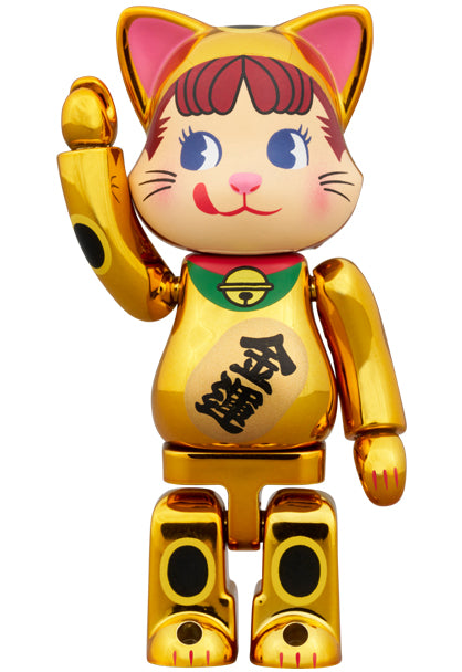 100% & 400% NY@BRICK 招き猫 ペコちゃん 金メッキ