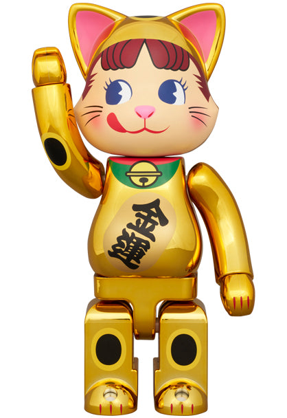 100% & 400% NY@BRICK 招き猫 ペコちゃん 金メッキ