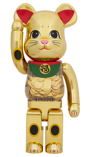 BE@RBRICK 招き猫 小判 開運 弍 金メッキ