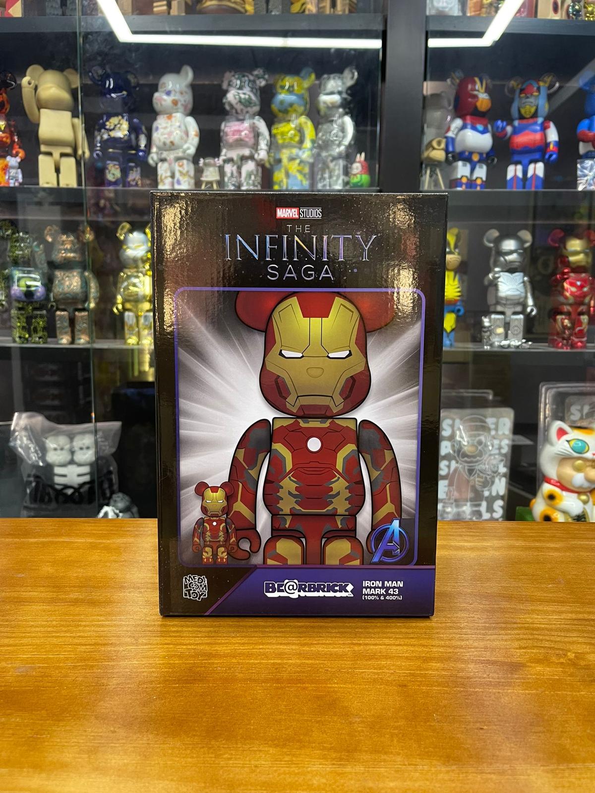 100% & 400% BE@RBRICK IRON MAN MARK 43