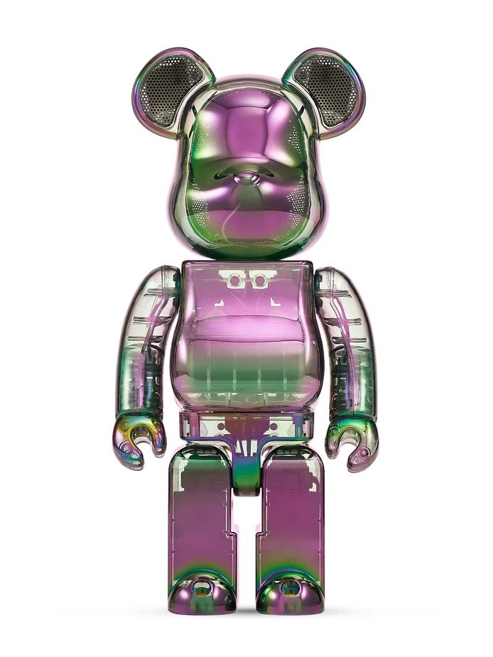 400% BE@RBRICK AUDIO IRIDESCENT Portable Bluetooth(R) Speaker (BLACK AURORAK)