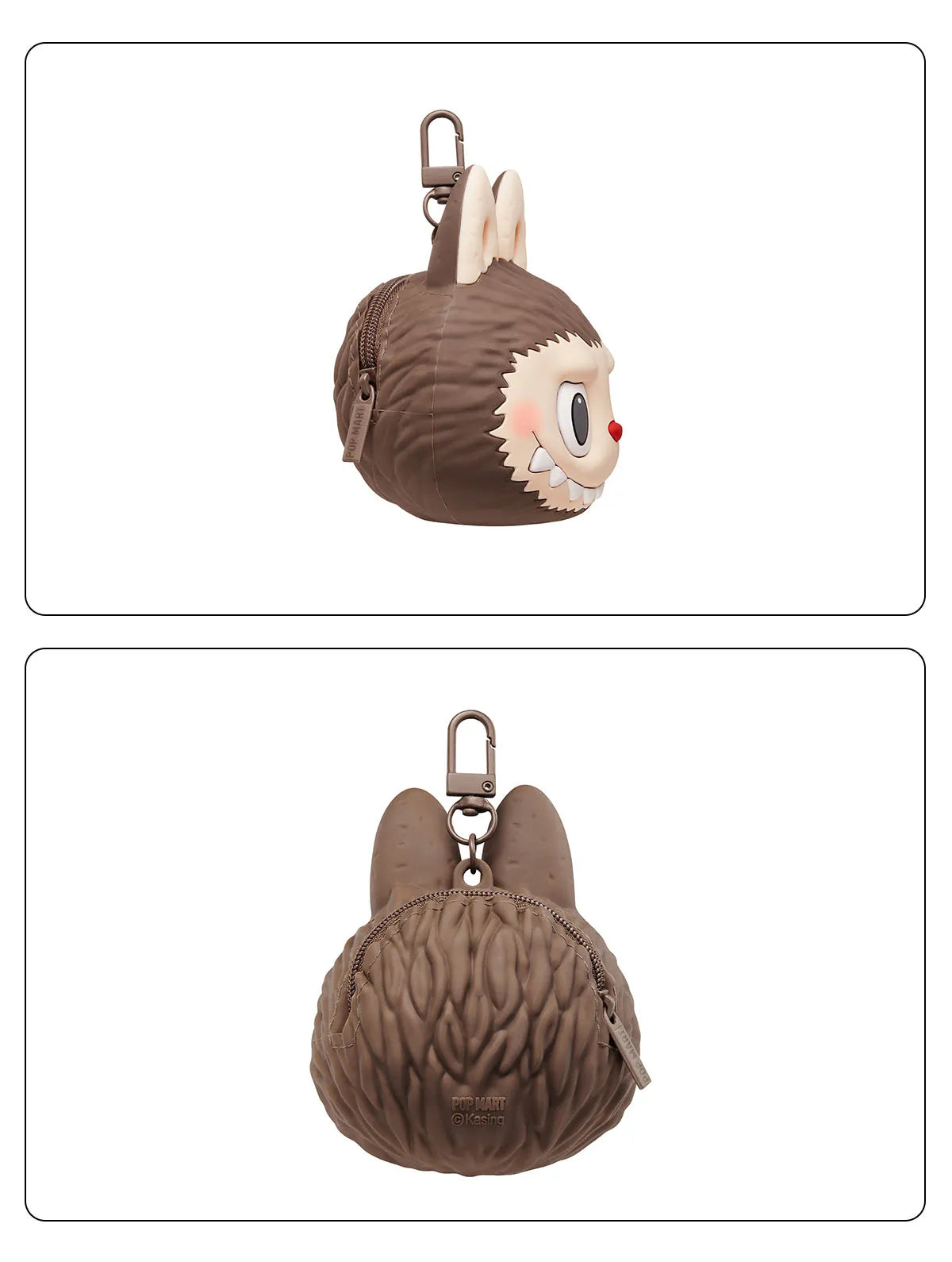 POP MART Labubu Original-棕色硅膠耳機包 Originals-Brown Sillcone Earphone Bag