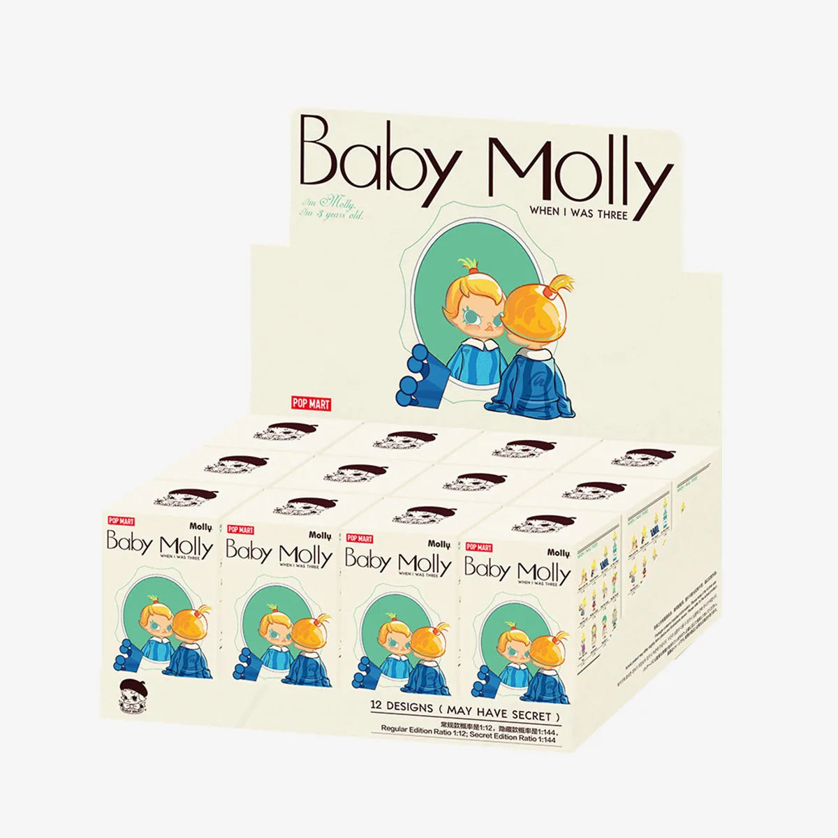 POP MART Baby Molly When I Was Three Series Blind Box Figure Full Set