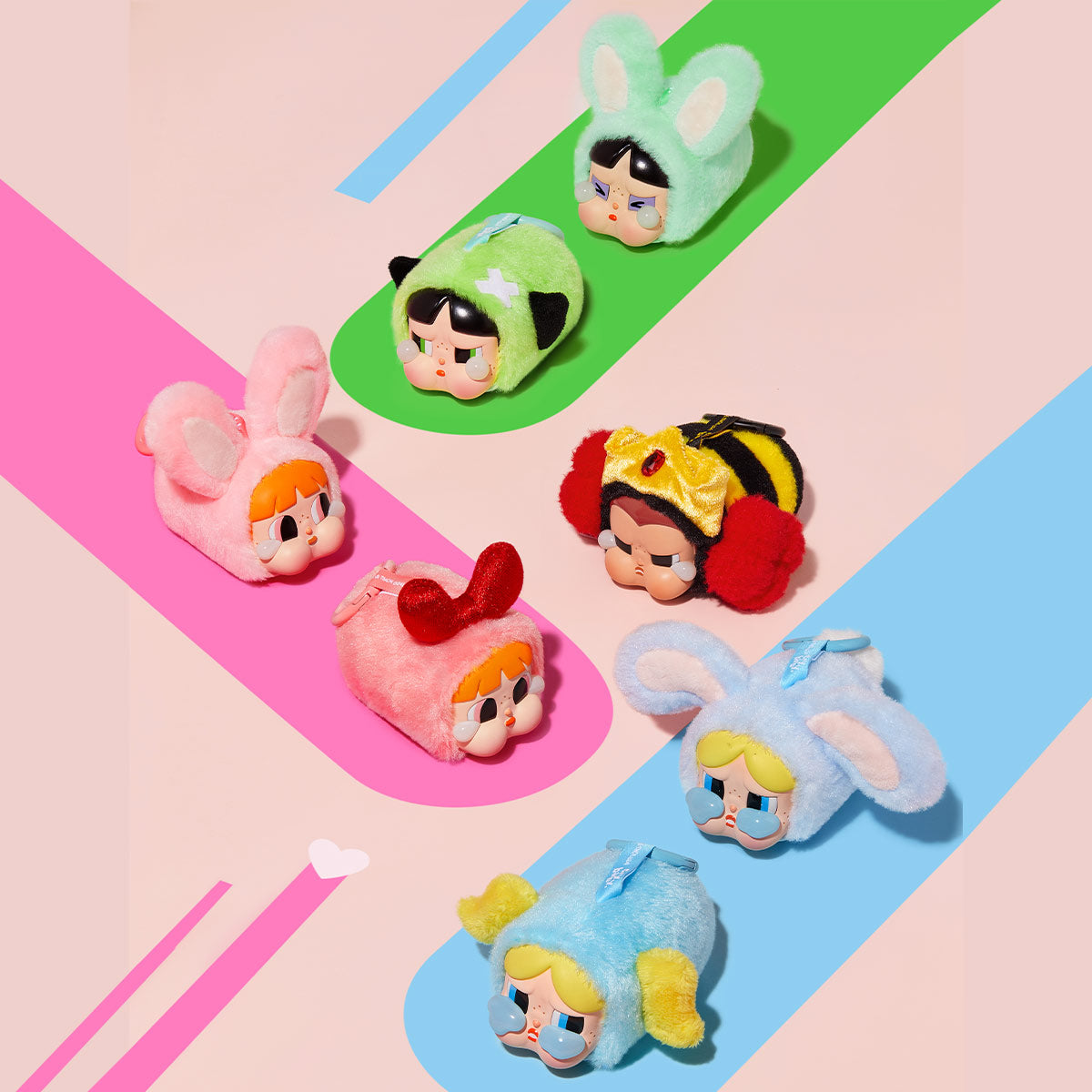 CRYBABY × 飛天小女警系列-搪膠臉毛絨盲盒 Powerpuff Girls Series -Vinyl Face Plush Blind Box