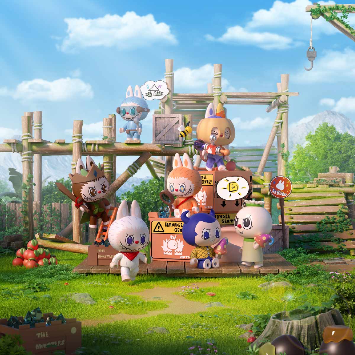 POP MART THE MONSTERS森林秘密基地系列拼搭積木 Forest Secret Base Series Blocks