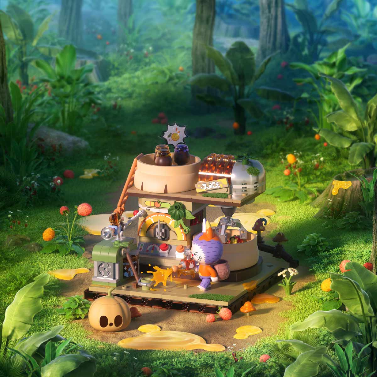 POP MART THE MONSTERS森林秘密基地系列拼搭積木 Forest Secret Base Series Blocks