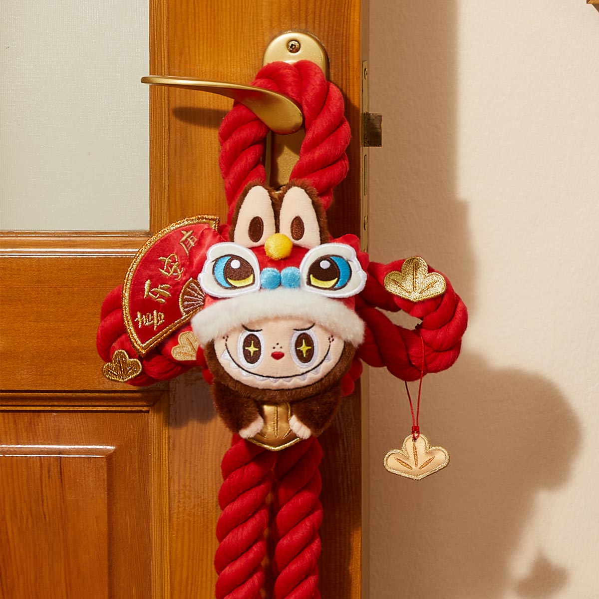 財蛇賀年系列 Wealthy Snake's New Year Celebration Series-labubu 毛絨門飾 Plush Door Decoration (金蛇賀歲)