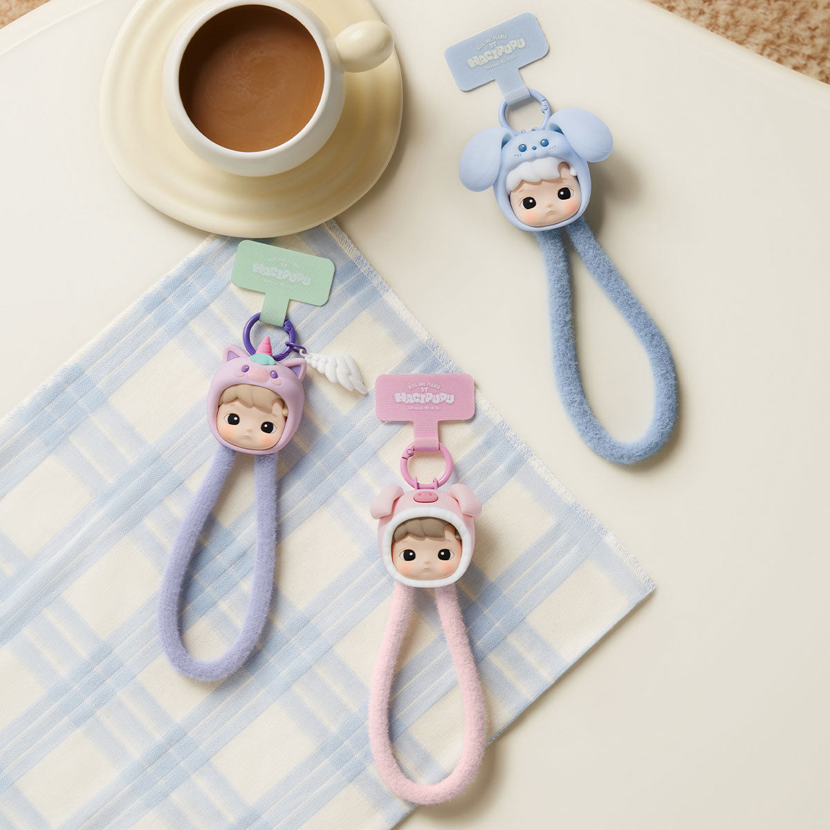 HACIPUPU動物貼貼系列-盲盒手機掛繩