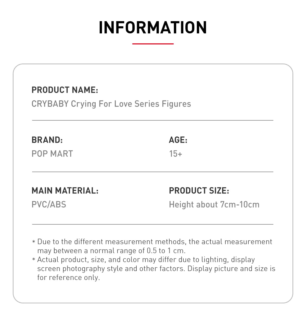 CRYBABY Crying For Love Series Figures 愛神系列盲盒
