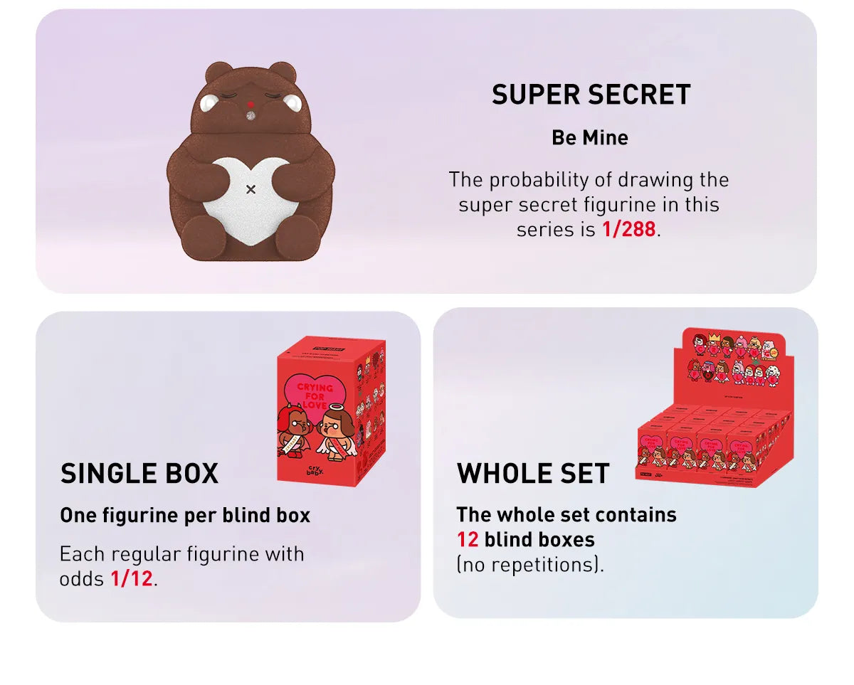 CRYBABY Crying For Love Series Figures 愛神系列盲盒