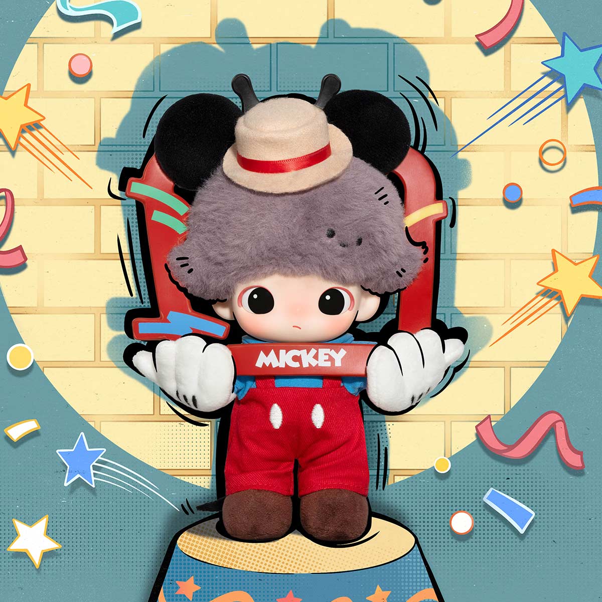 POP MART DIMOO WORLD × 迪士尼系列-搪膠毛絨鑰匙圈盲盒 DISNEY Series-Vinyl Plush Keychain Blind Box