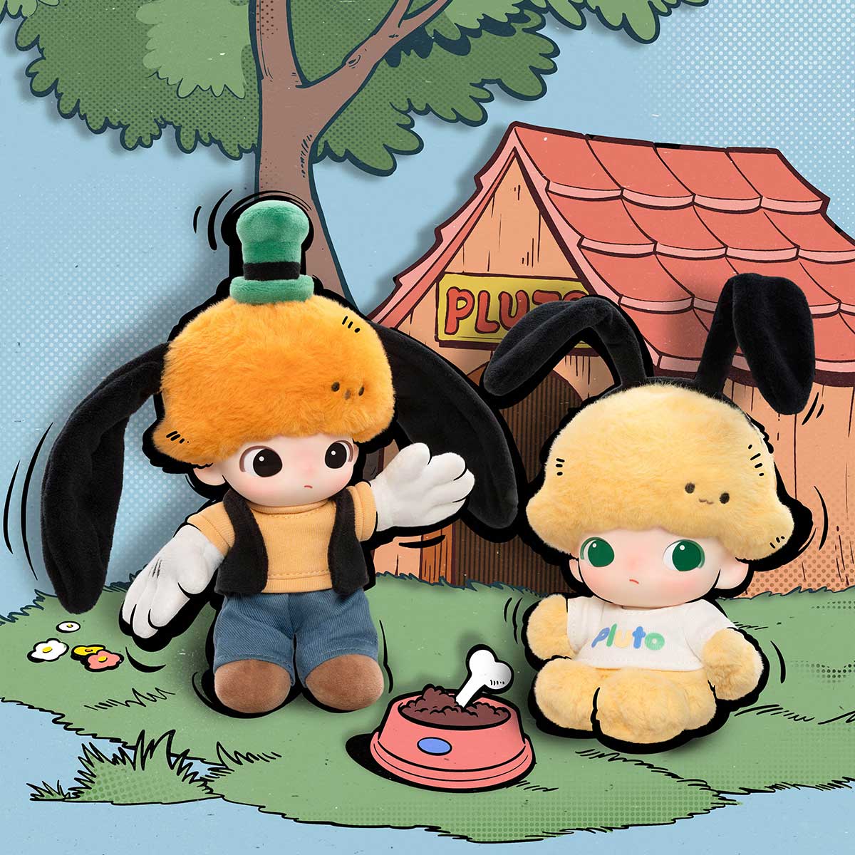 POP MART DIMOO WORLD × 迪士尼系列-搪膠毛絨鑰匙圈盲盒 DISNEY Series-Vinyl Plush Keychain Blind Box