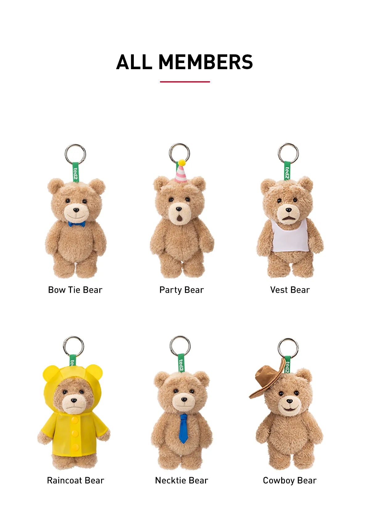 POP MART Ted2泰迪熊 可動毛絨掛件 Ted2 Teddy Bear Action Plush Pendant