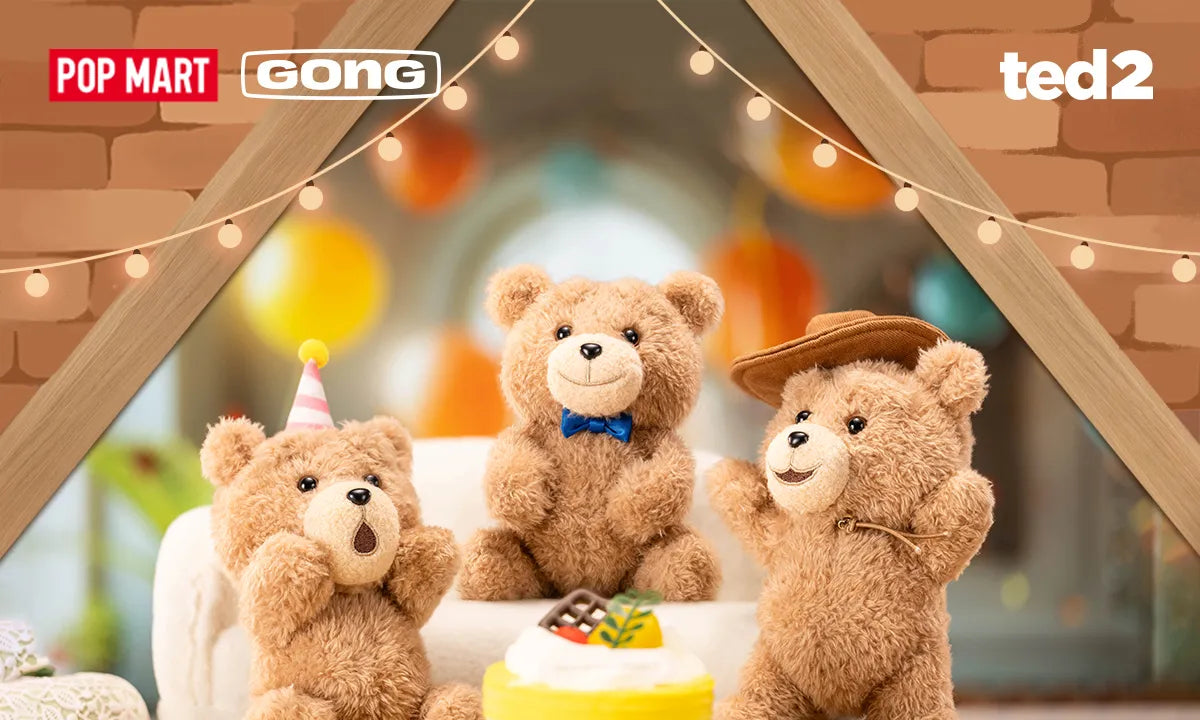 POP MART Ted2泰迪熊 可動毛絨掛件 Ted2 Teddy Bear Action Plush Pendant