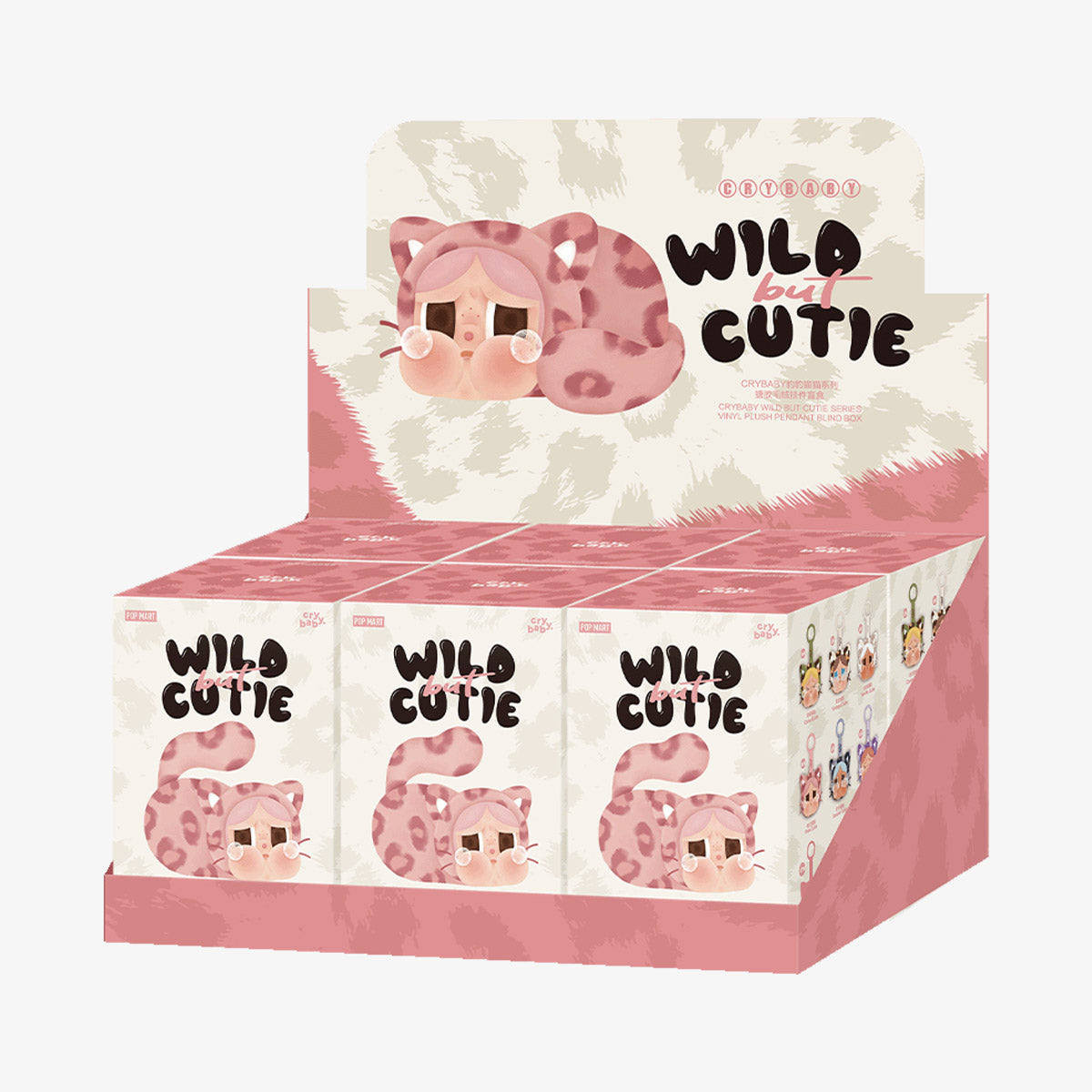 POP MART CRYBABY豹豹貓貓系列-搪膠毛絨掛件盲盒 Wild but Cutie Series-Vinyl Plush Pendant Blind Box