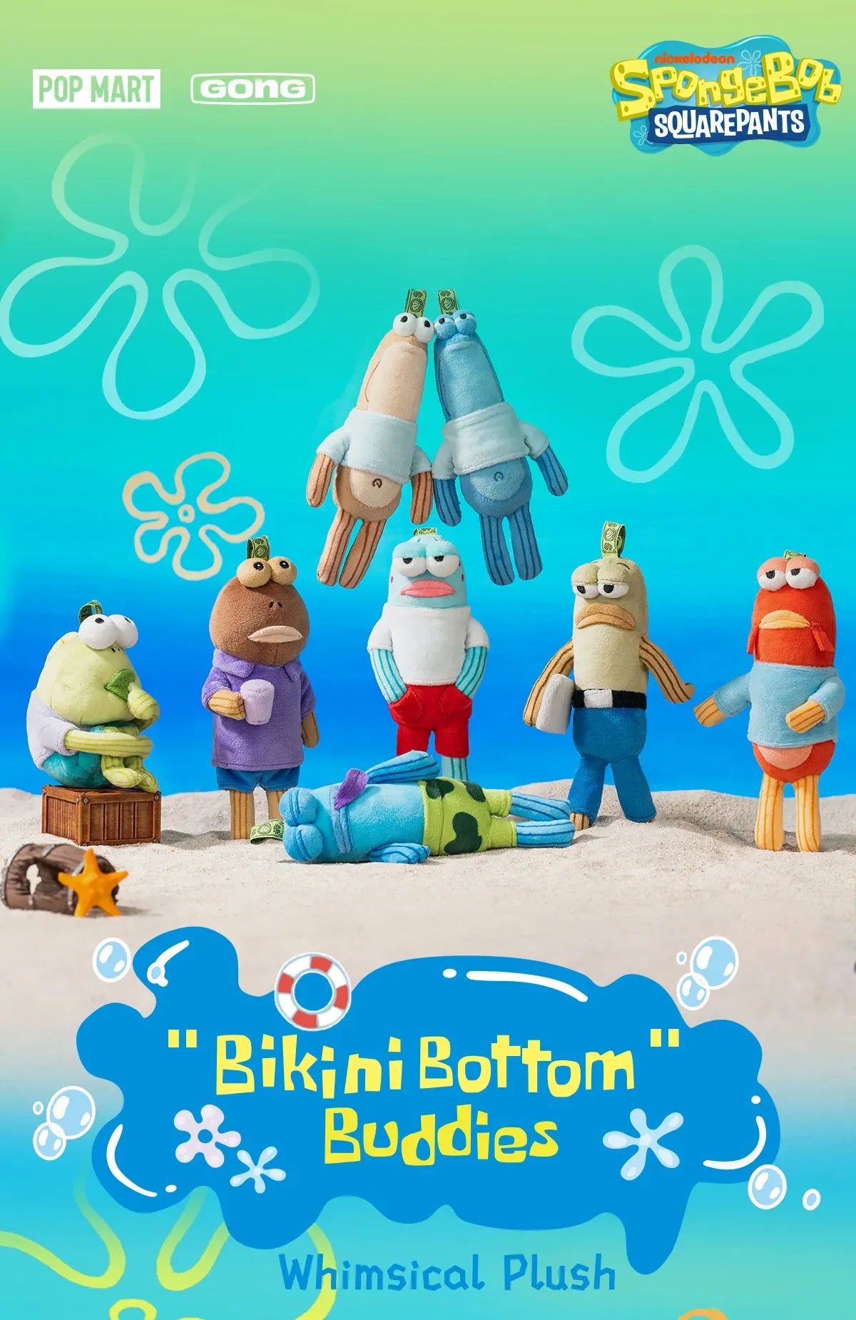 POP MART 比奇堡的居民們-搞怪毛絨 Bikini Bottom Buddies-Whimsical Plush