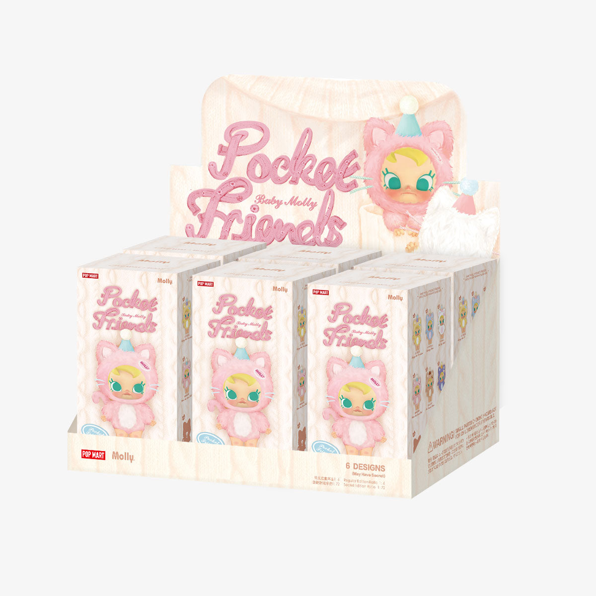 POP MART Baby Molly口袋朋友系列-搪膠毛絨挂件盲盒 Pocket Friends Series-Vinyl Plush Pendant Blind Box