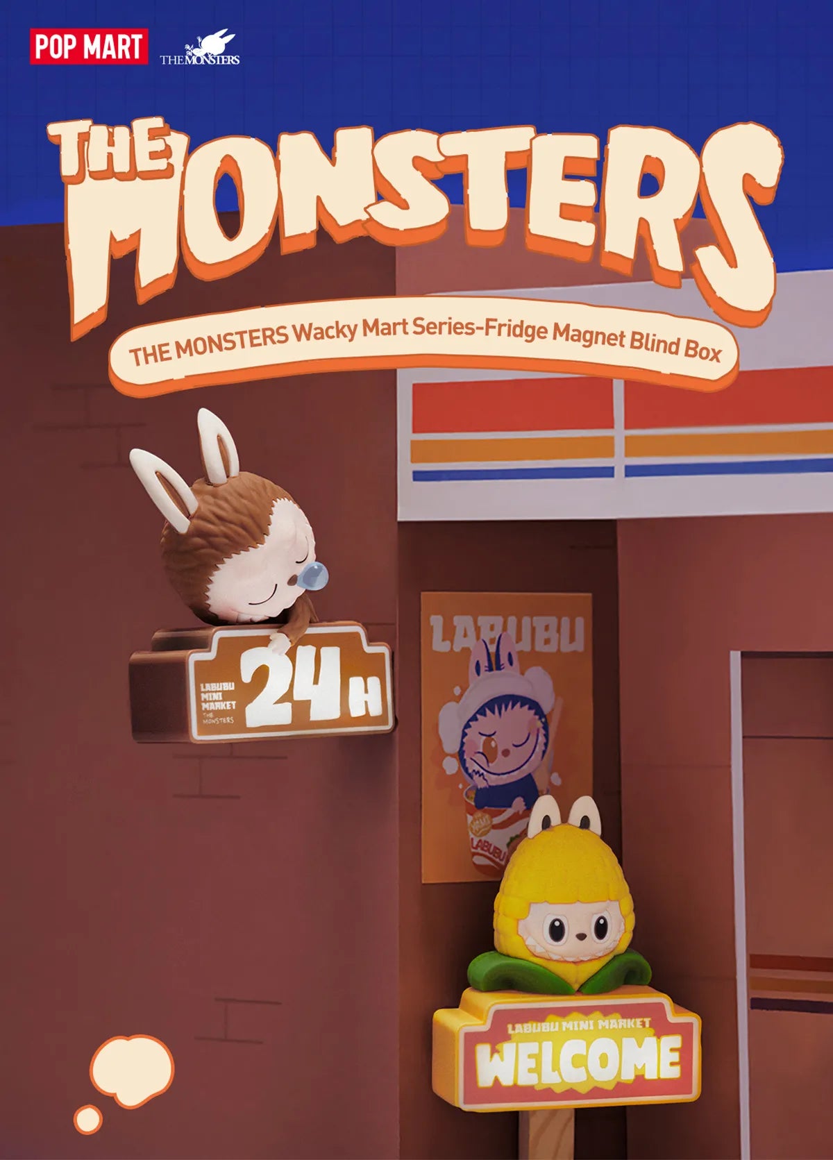 POP MART THE MONSTERS怪味便利店系列-冰箱贴盲盒 Wacky Mart Series-Fridge Magnet Blind Box