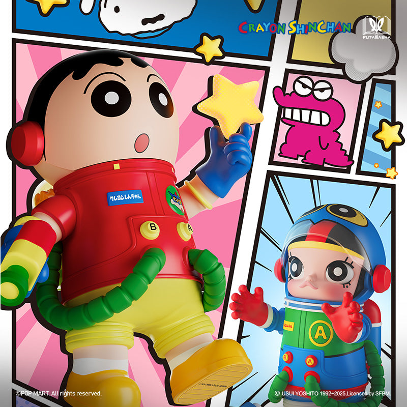 POP MART MEGA SPACE MOLLY 400%+100% 蠟筆小新