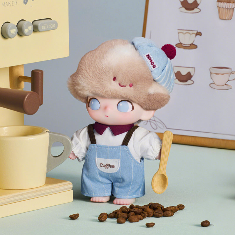 POP MART DIMOO心動特調系列-搪膠毛絨吊卡 Crush on Coffee Series-Vinyl Plush Blister Pack