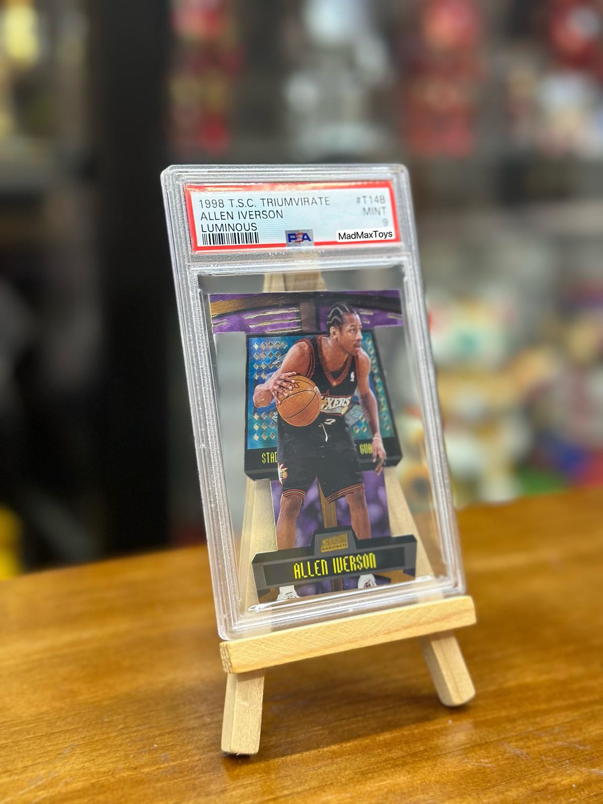 PSA 9 1998 T.S.C TRIUMVIRATE ALLEN IVERSON LUMINOUS