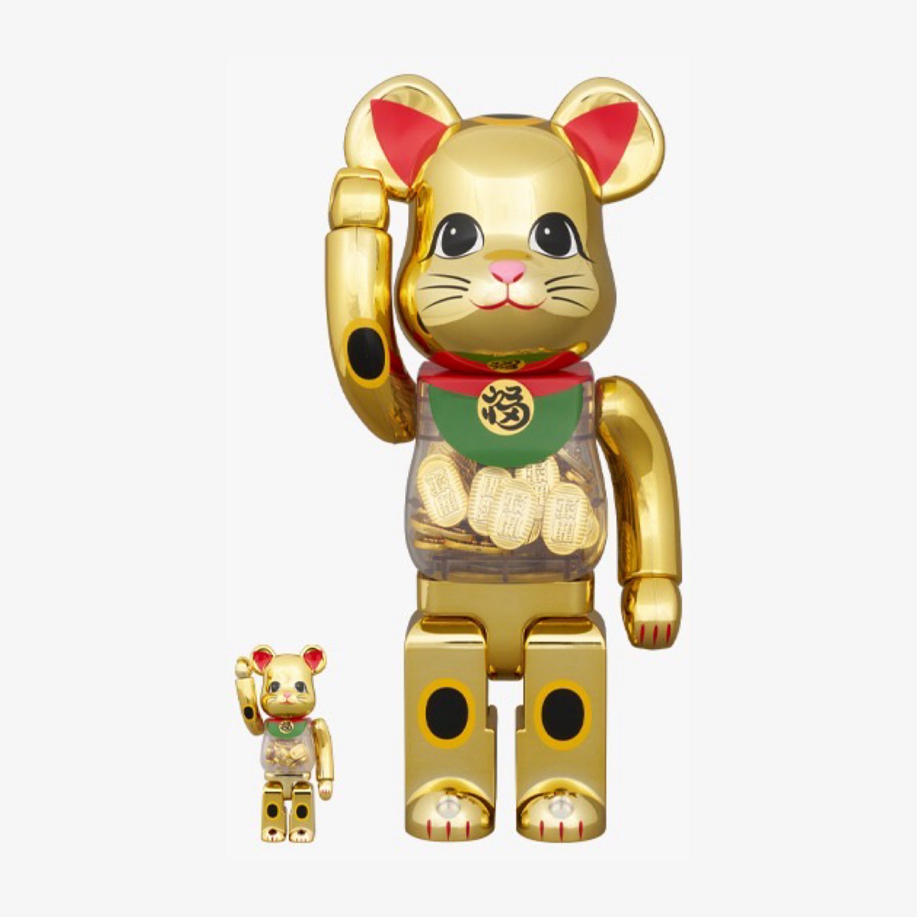 BE@RBRICK 招き猫 小判 開運 弍 金メッキ