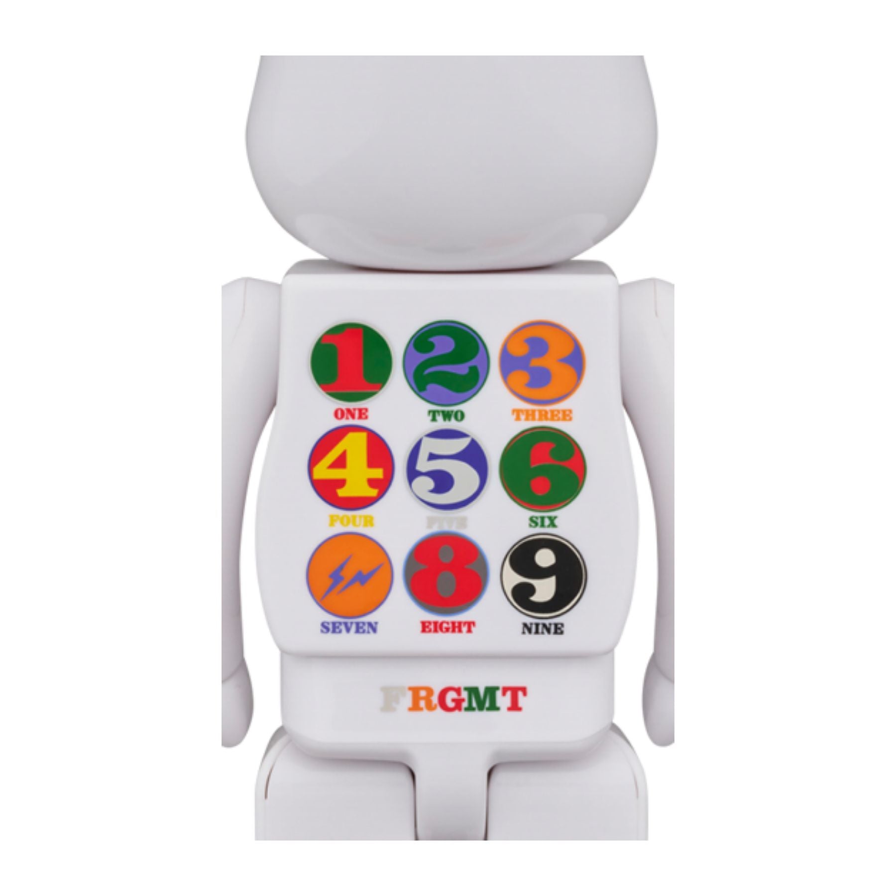 100% & 400% BE@RBRICK ROBERT INDIANA × fragmentdesign WHITE