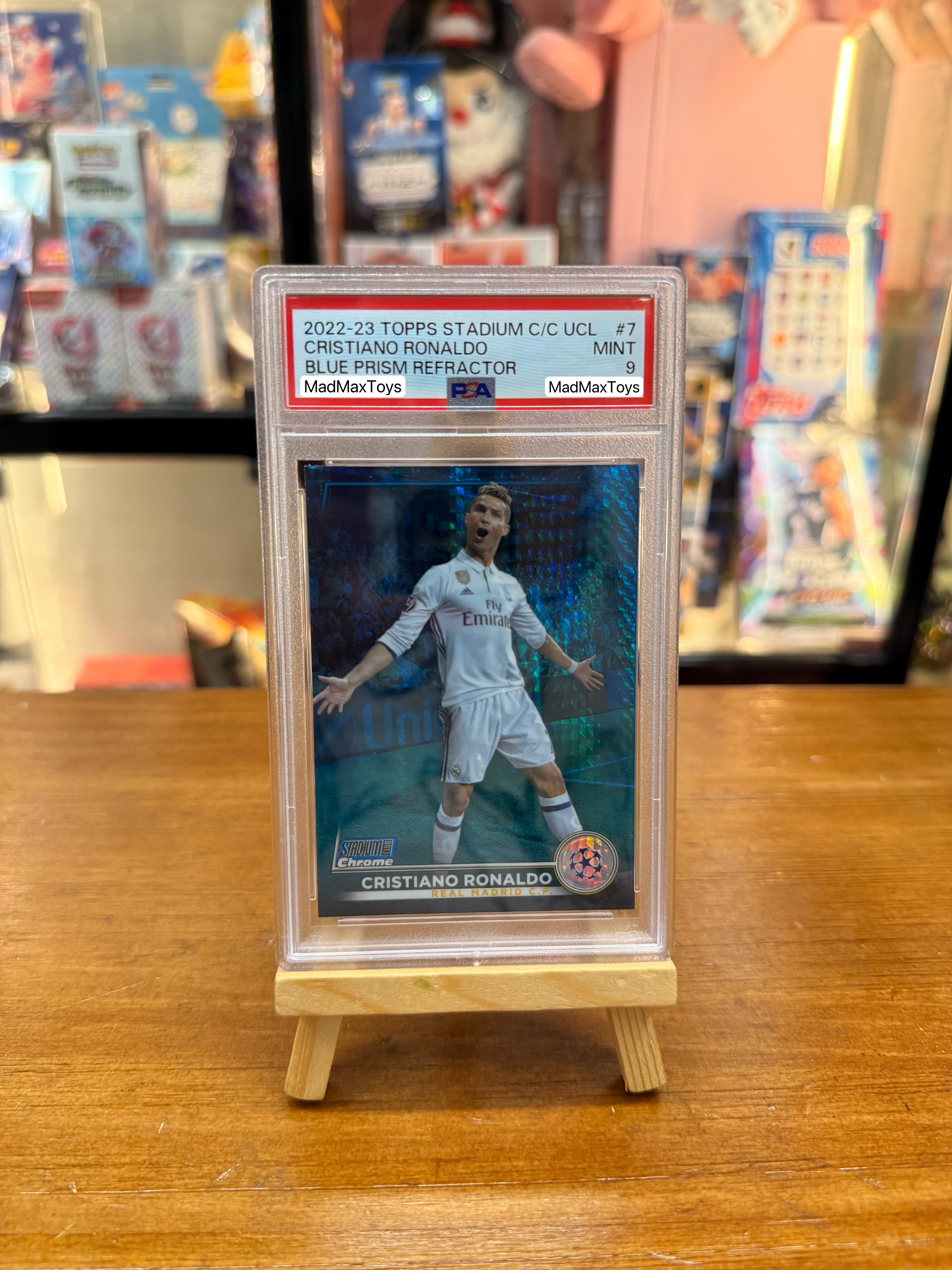 PSA 9 2022-23 Topps Stadium C/C UCL CRISTIANO RONALDO (Blus Prizm)