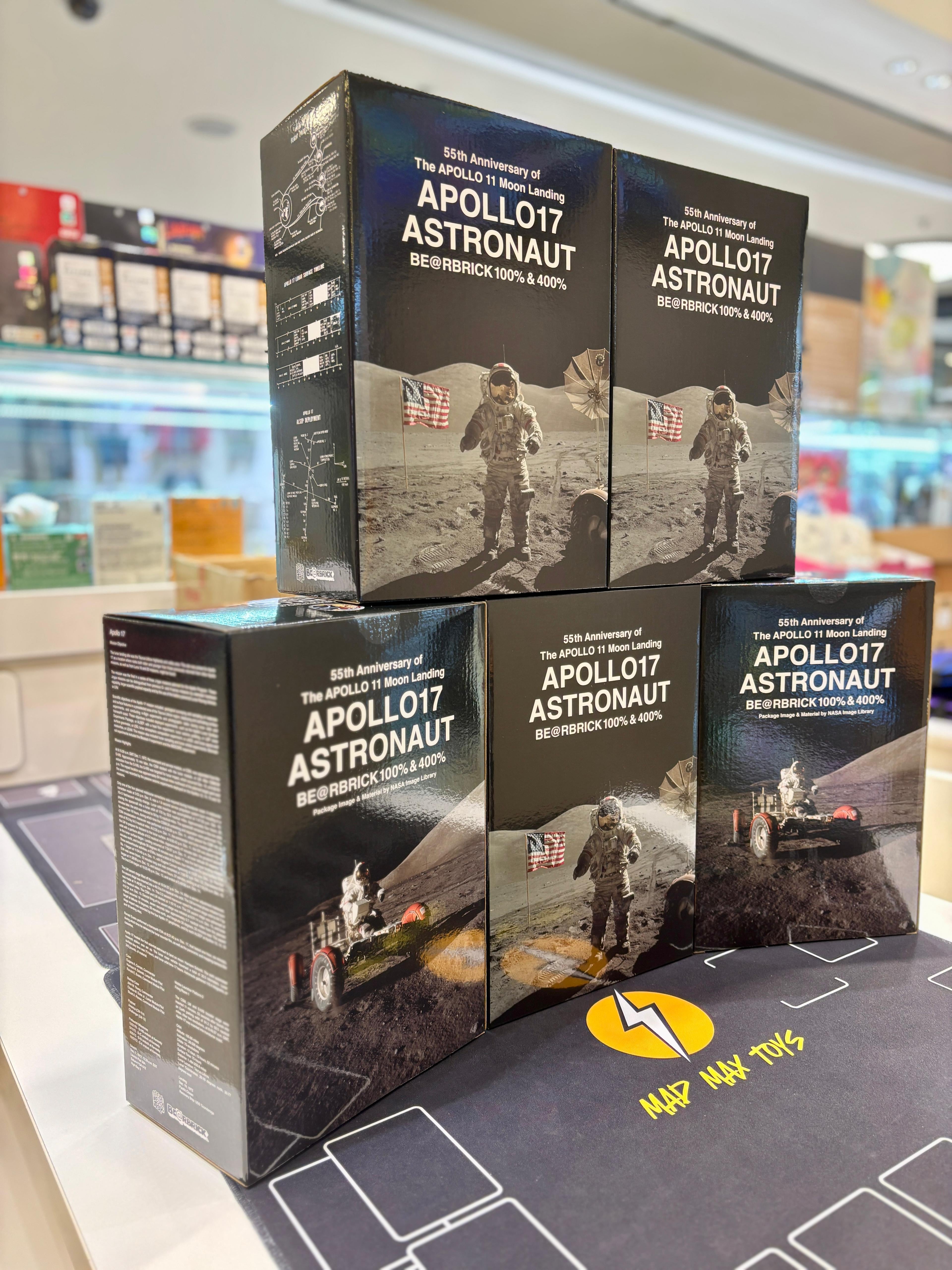 100% & 400% BE@RBRICK APOLLO17 ASTRONAUT