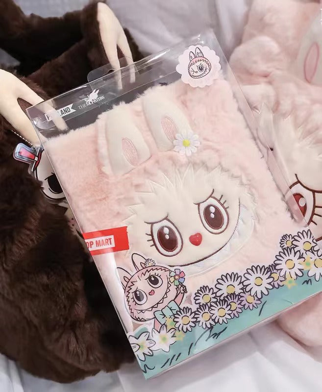 POPLAND Labubu經典系列/Mokoko甜心系列-毛絨筆記本 Classic Series/Sweetheart Series-Plush Notebook