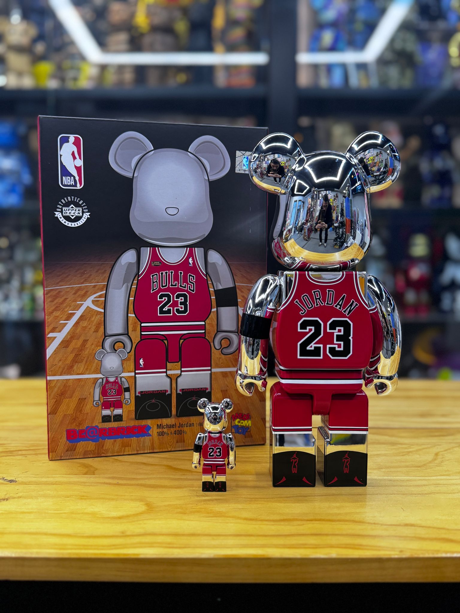 100% & 400% BE@RBRICK Michael Jordan 1998 LAST SHOT