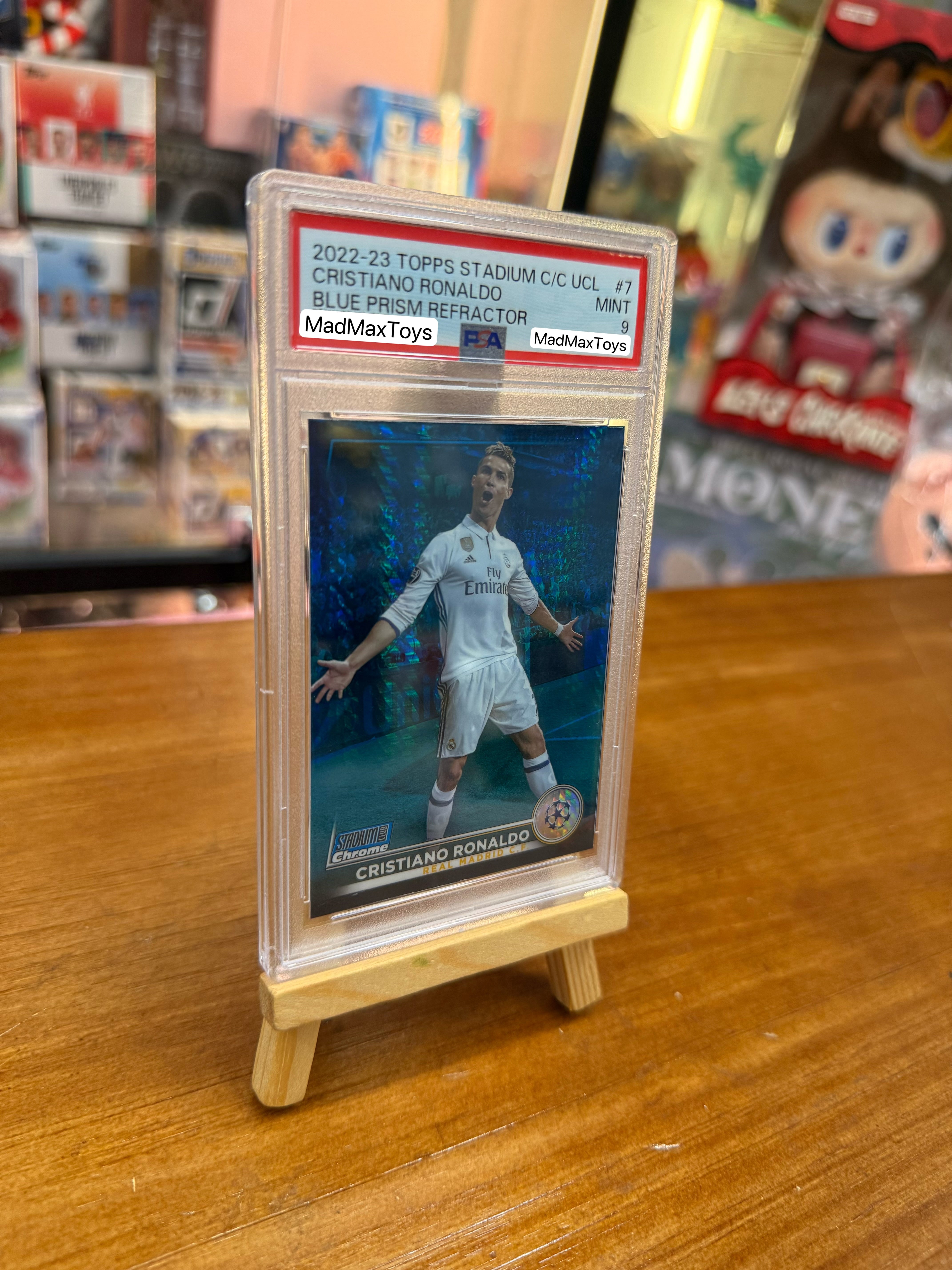 PSA 9 2022-23 Topps Stadium C/C UCL CRISTIANO RONALDO (Blus Prizm)