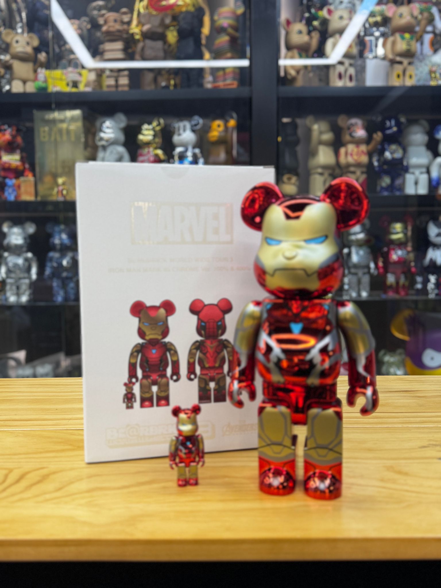 100% & 400% BE@RBRICK IRON MAN MARK85 CHROME Ver.