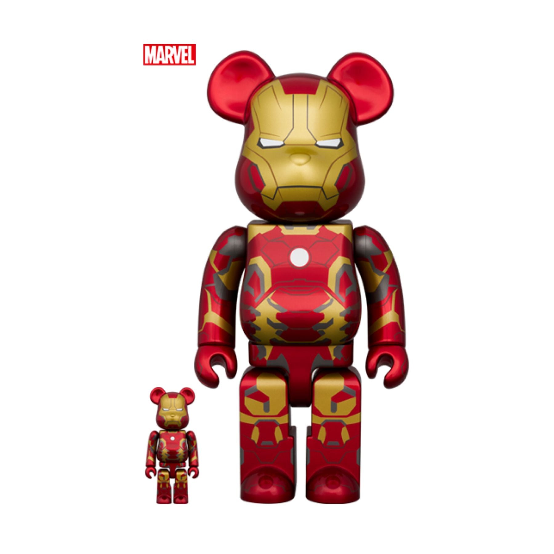100% & 400% BE@RBRICK IRON MAN MARK 43