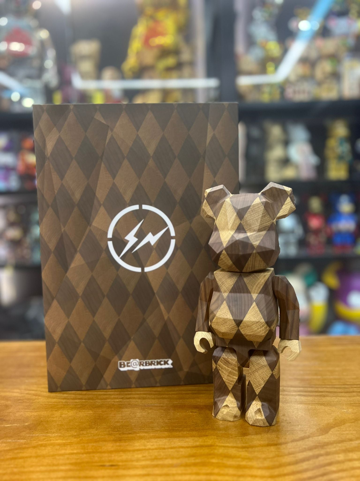 400% BE@RBRICK カリモク fragmentdesign polygon-LATTICE PATTERN