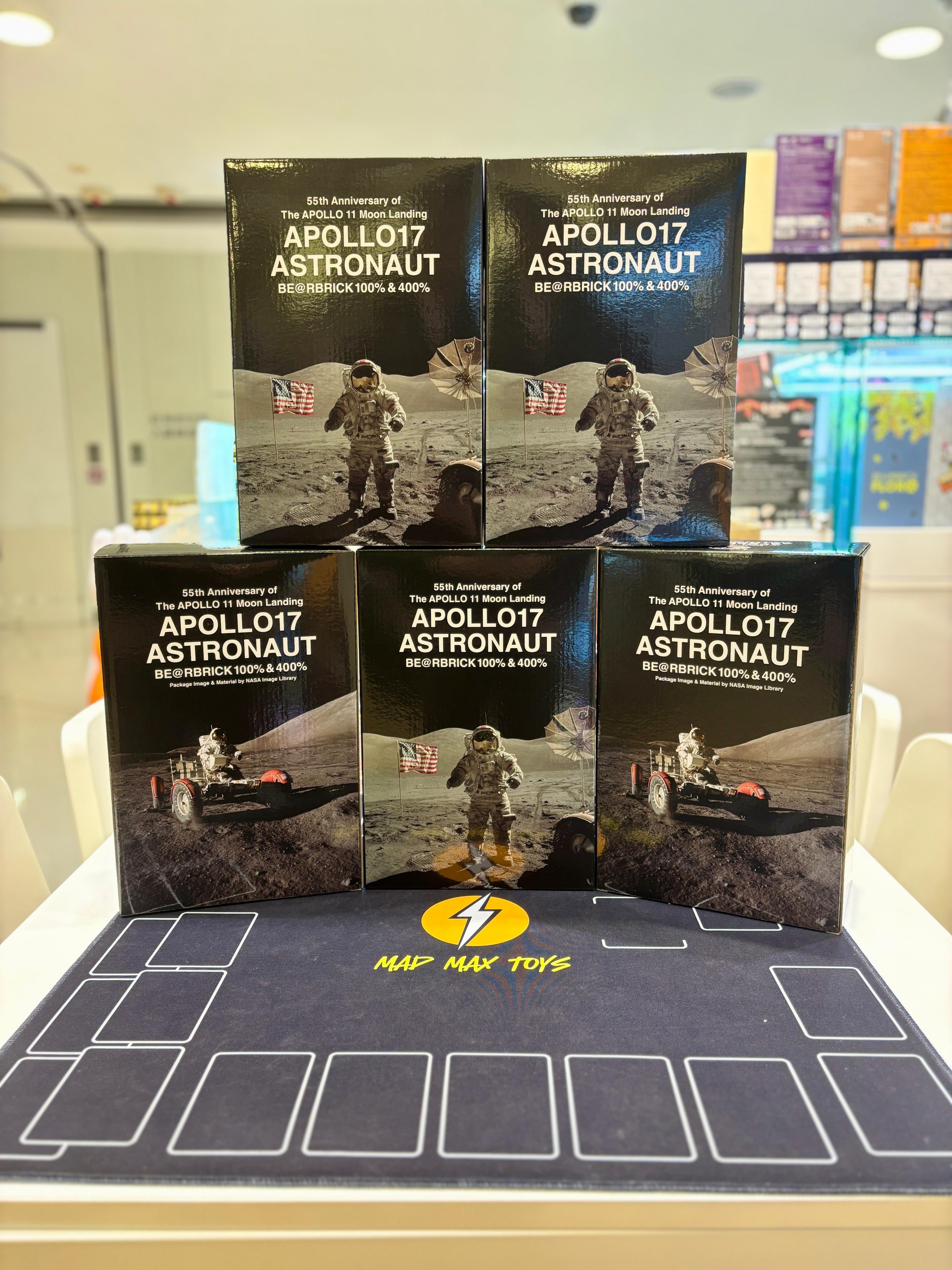 100% & 400% BE@RBRICK APOLLO17 ASTRONAUT