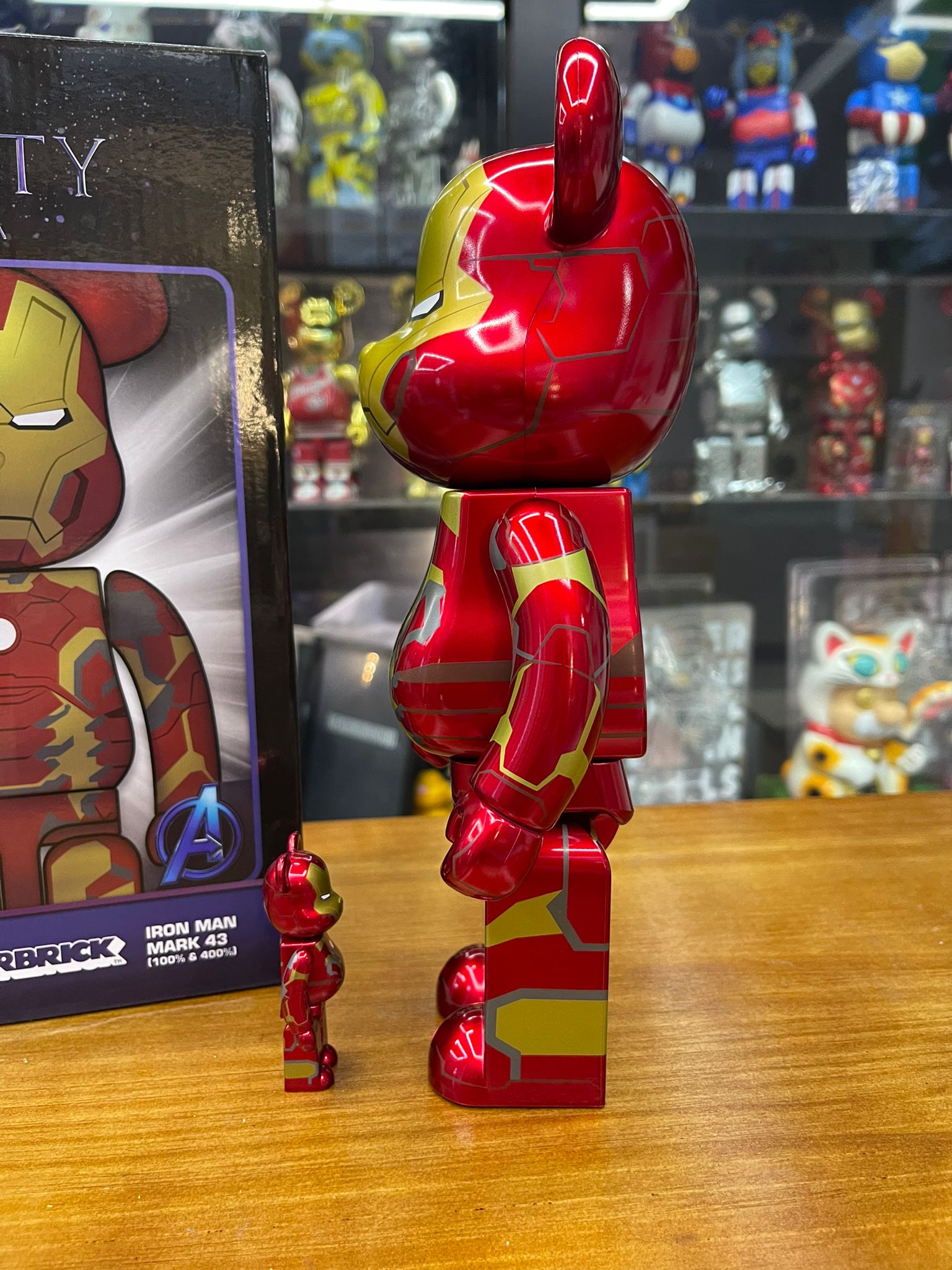100% & 400% BE@RBRICK IRON MAN MARK 43