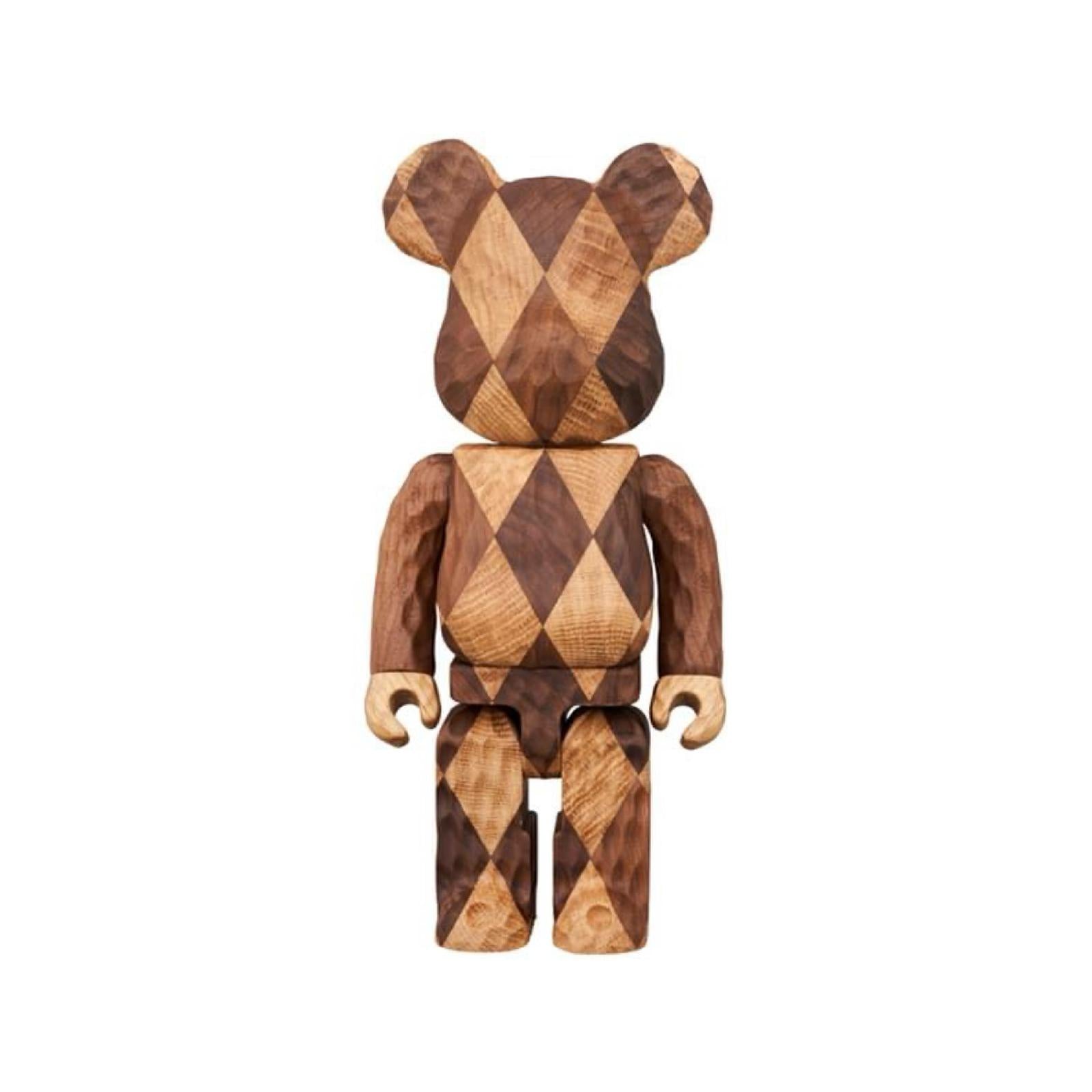400% BE@RBRICK カリモク fragmentdesign carved wooden-LATTICE PATTERN
