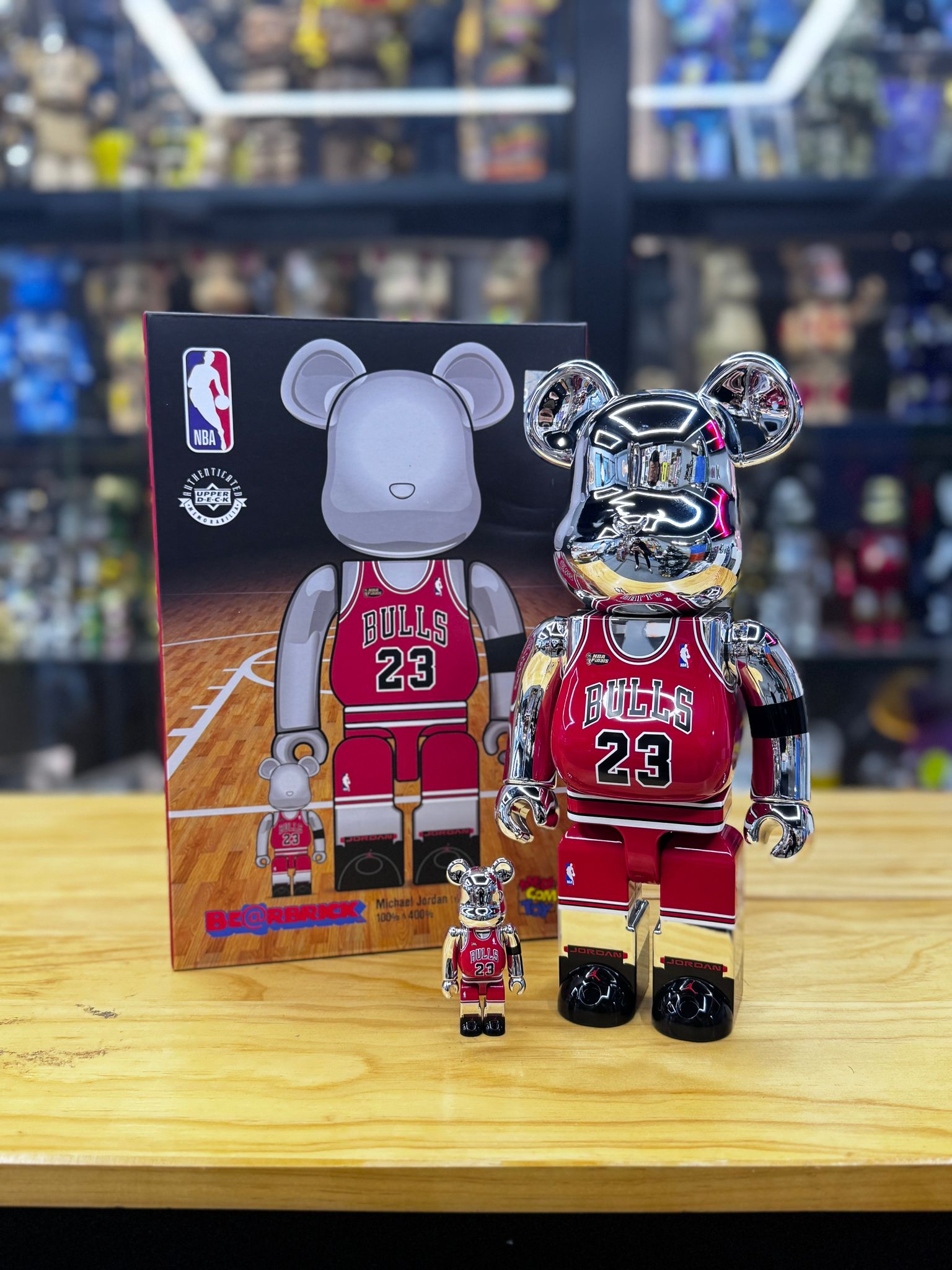 100% & 400% BE@RBRICK Michael Jordan 1998 LAST SHOT