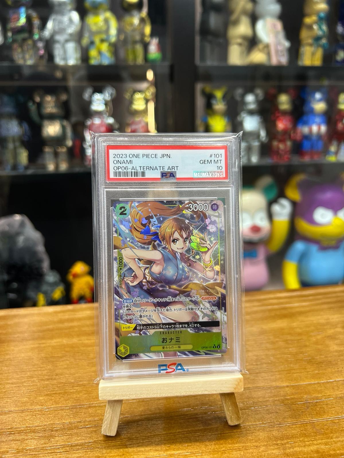 PSA10 One Piece Card (OP06-101) P-R おナミ(パラレル)