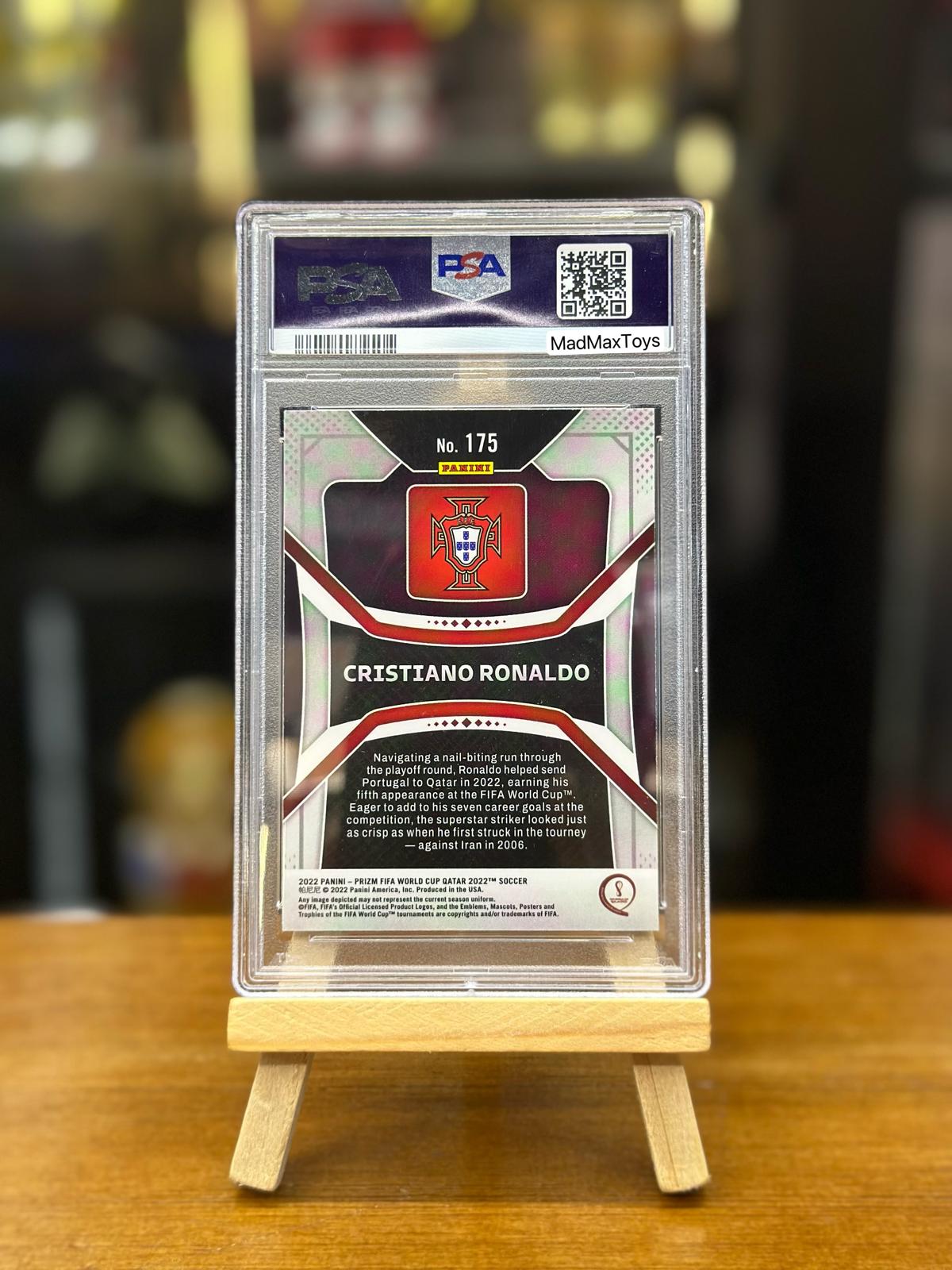 PSA 10 2022 PRIZM W/C QATAR CRISTIANO RONALDO