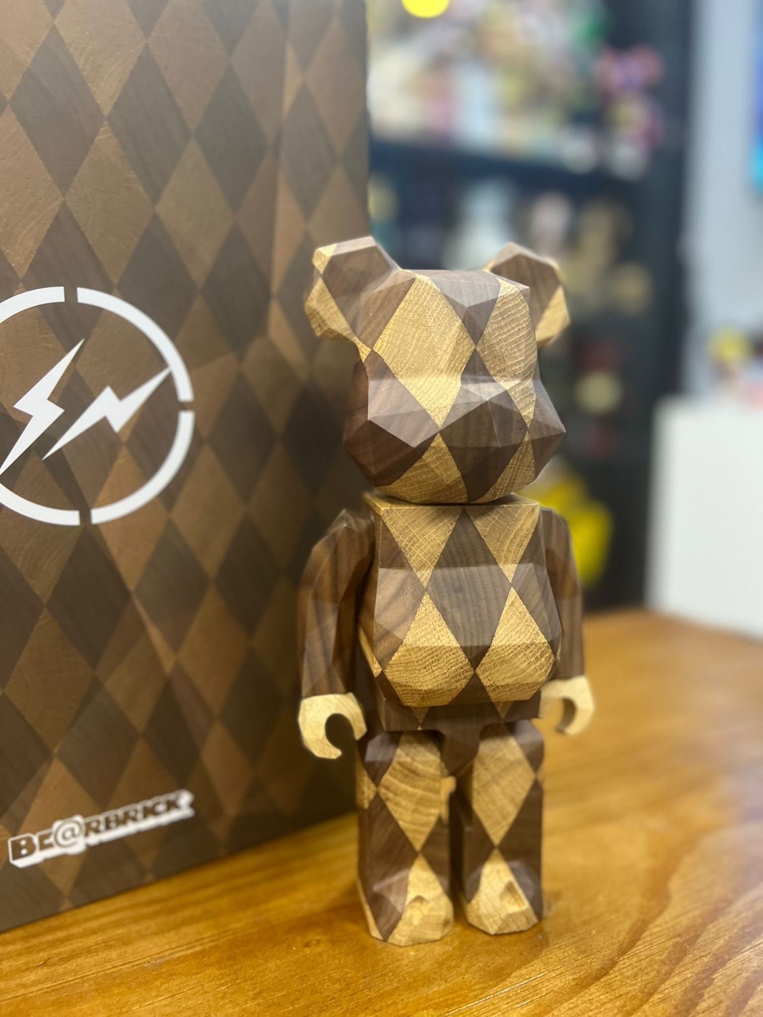 400% BE@RBRICK カリモク fragmentdesign polygon-LATTICE PATTERN
