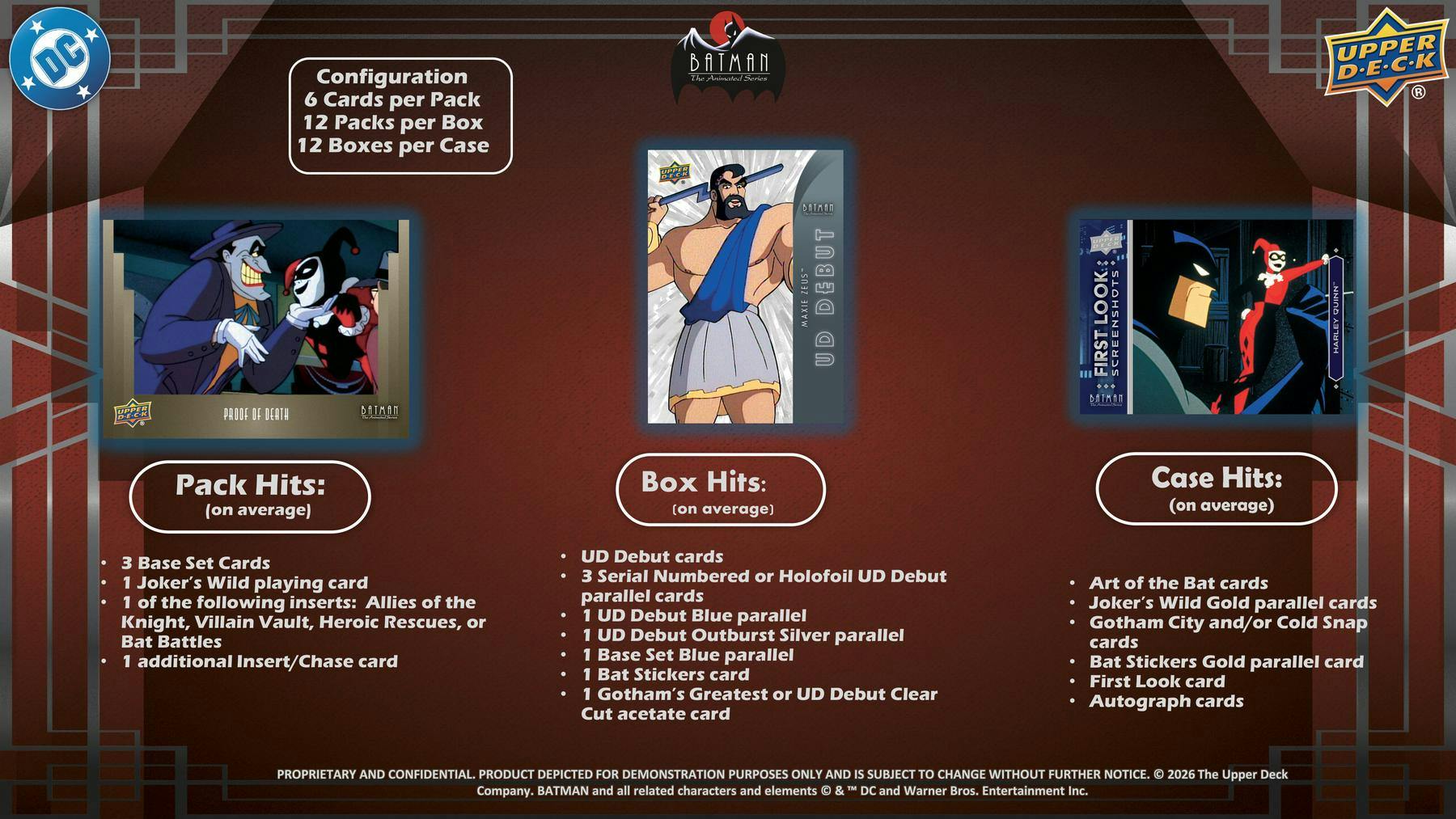 2025 Upper Deck Batman The Animated Series Hobby Box