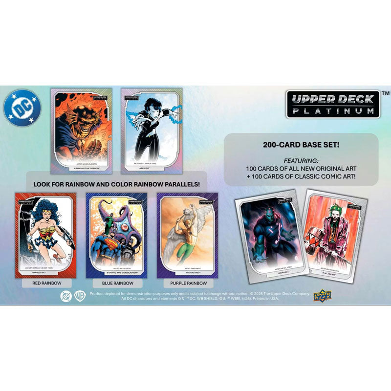 Upper Deck Platinum DC Trading Cards Hobby Box