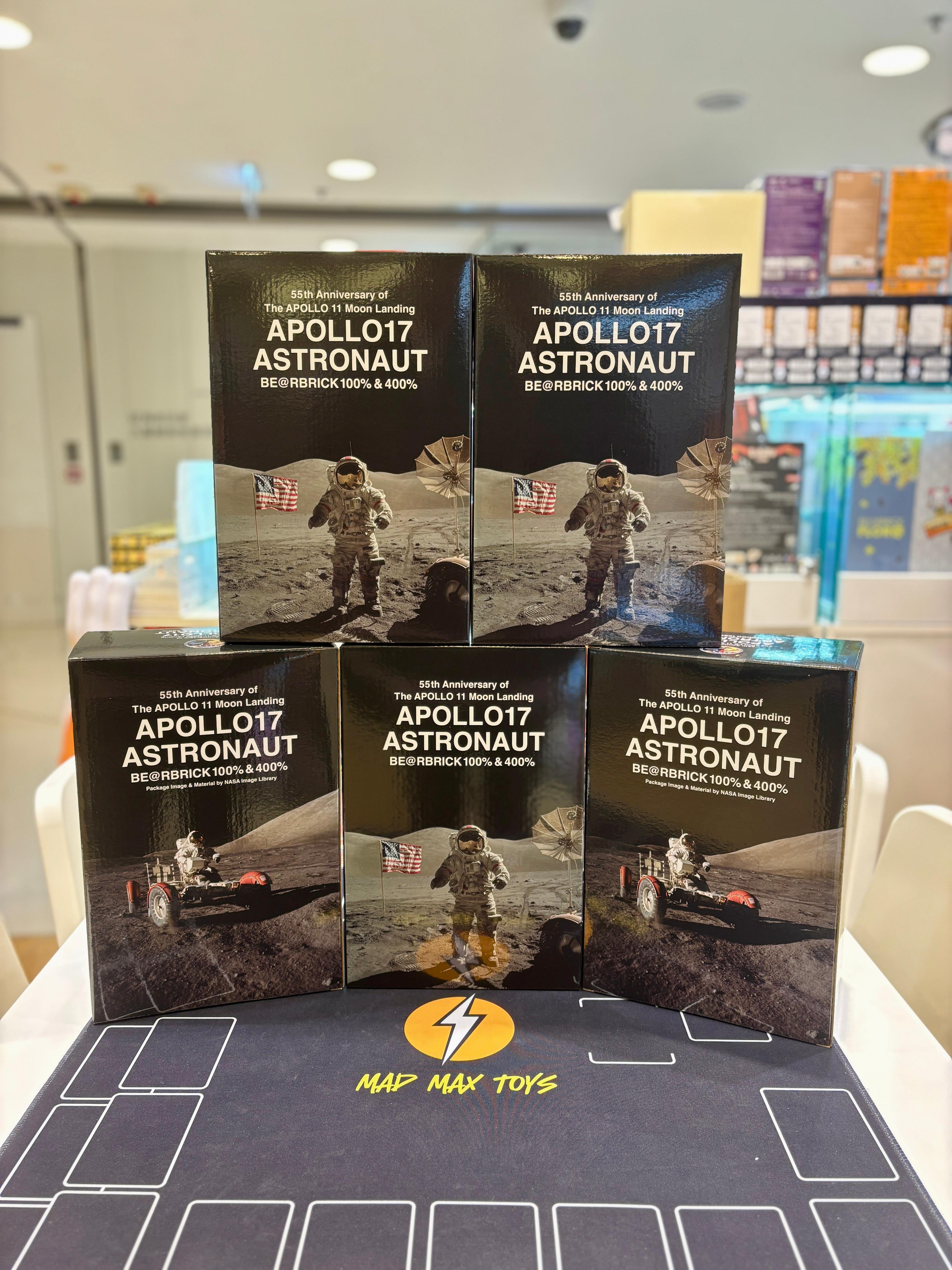 100% & 400% BE@RBRICK APOLLO17 ASTRONAUT