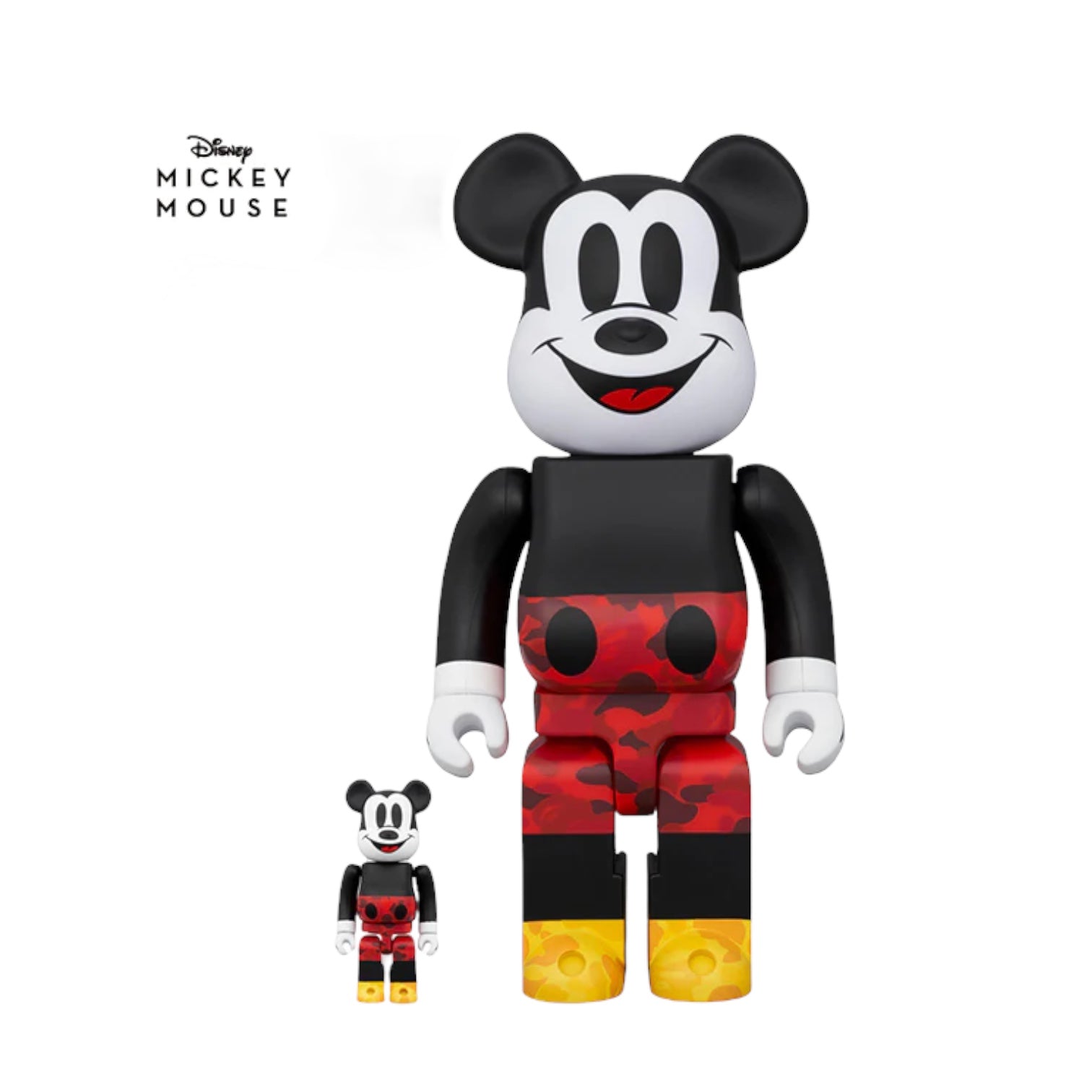 100% & 400% BE@RBRICK BAPE(R) MICKEY MOUSE COLOR Ver.