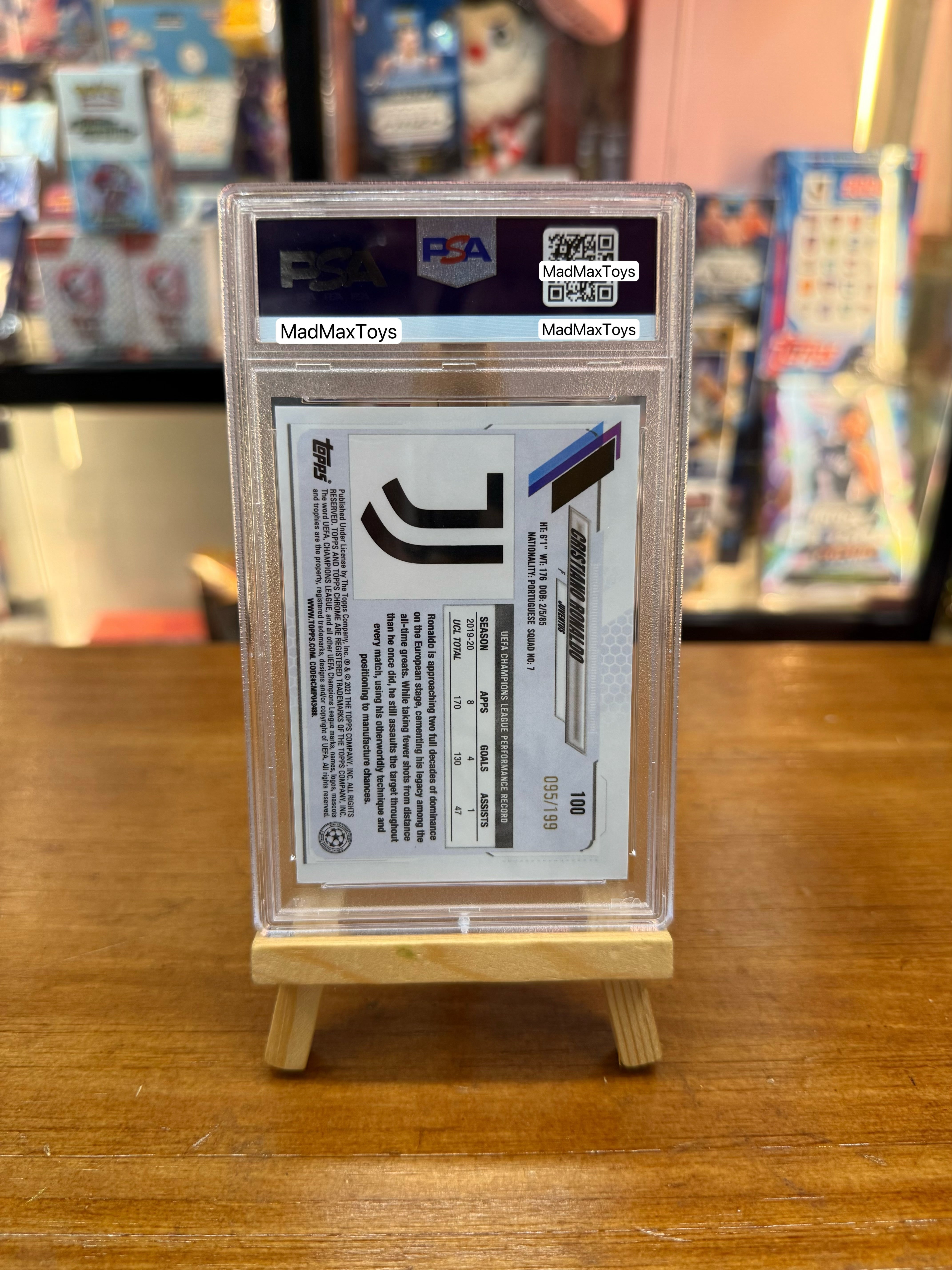 PSA 9 2022-23 Topps Stadium C/C UCL CRISTIANO RONALDO (Blus Prizm)