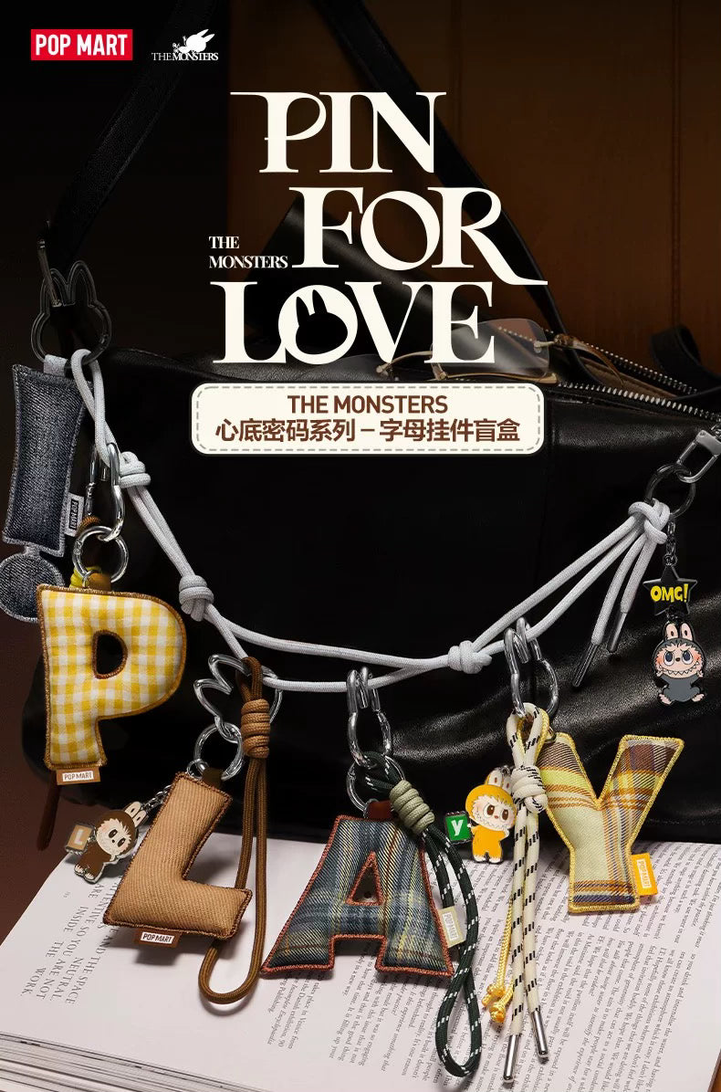 POP MART THE MONSTERS 心底密碼系列字母掛件盲盒(A-M)&(N-Z)