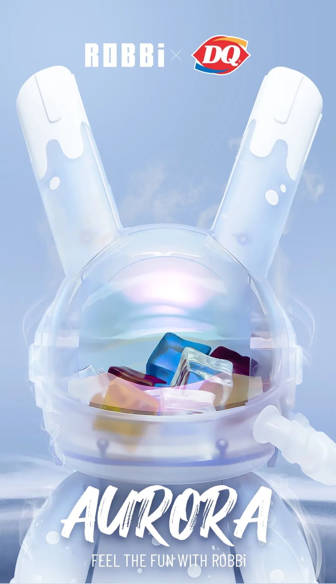 400% Robbi X Dairy Queen AURORA 幻雪極光
